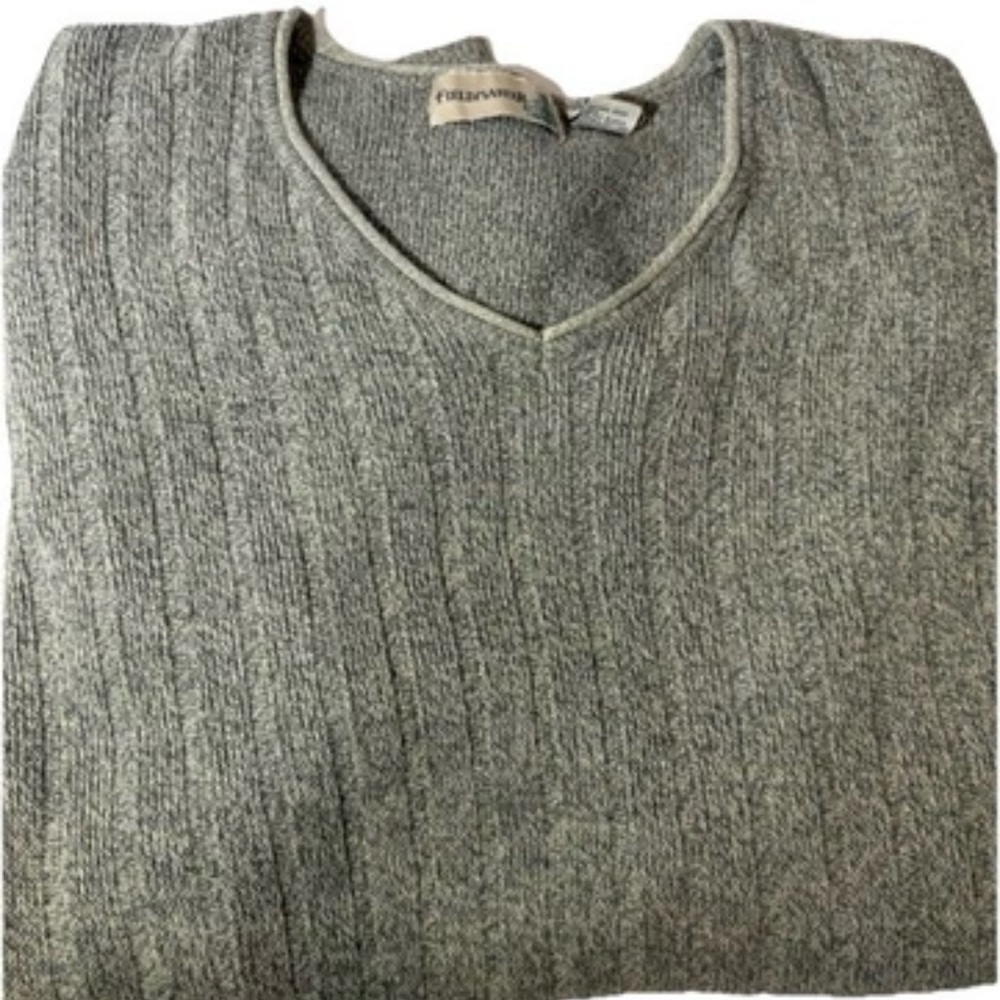 Fieldmaster Men's V-Neck Pullover Sweater XLT Green outdoorsman Hunter cabin